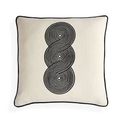 Almohada Pompidou B&W Loops Circles - Por Pedido