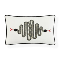 Almohada bordada con serpiente - Por Pedido