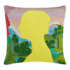 Almohada de cuentas con paisaje renacentista - Por Pedido
