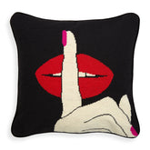 Almohada de bordado de dosis completa de labios - Por Pedido
