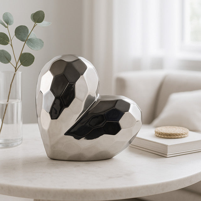 Corazón Decorativo Plateado