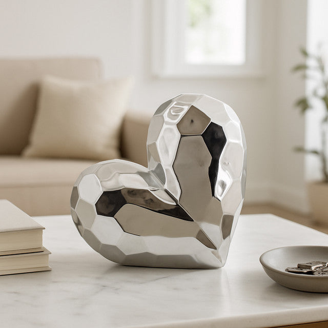 Corazón Decorativo Plateado