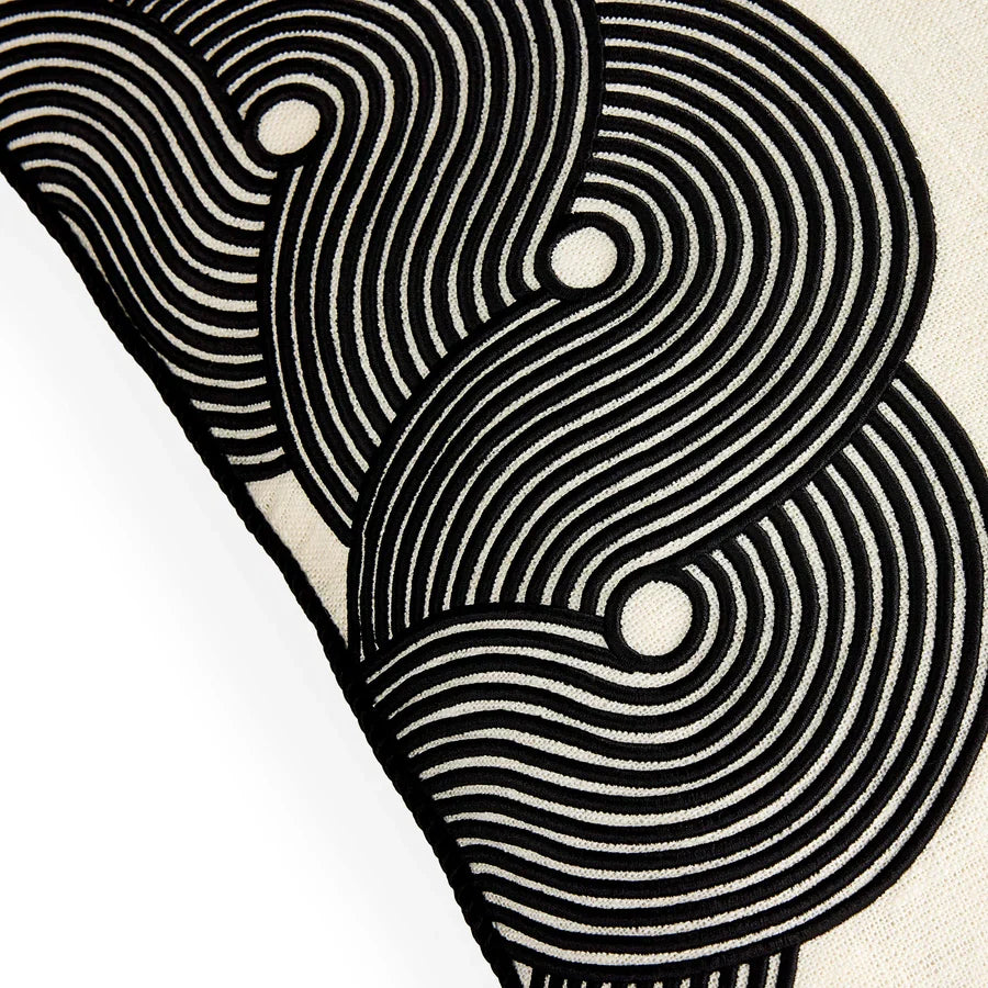 Almohada Pompidou B&W Half Circles - Por Pedido