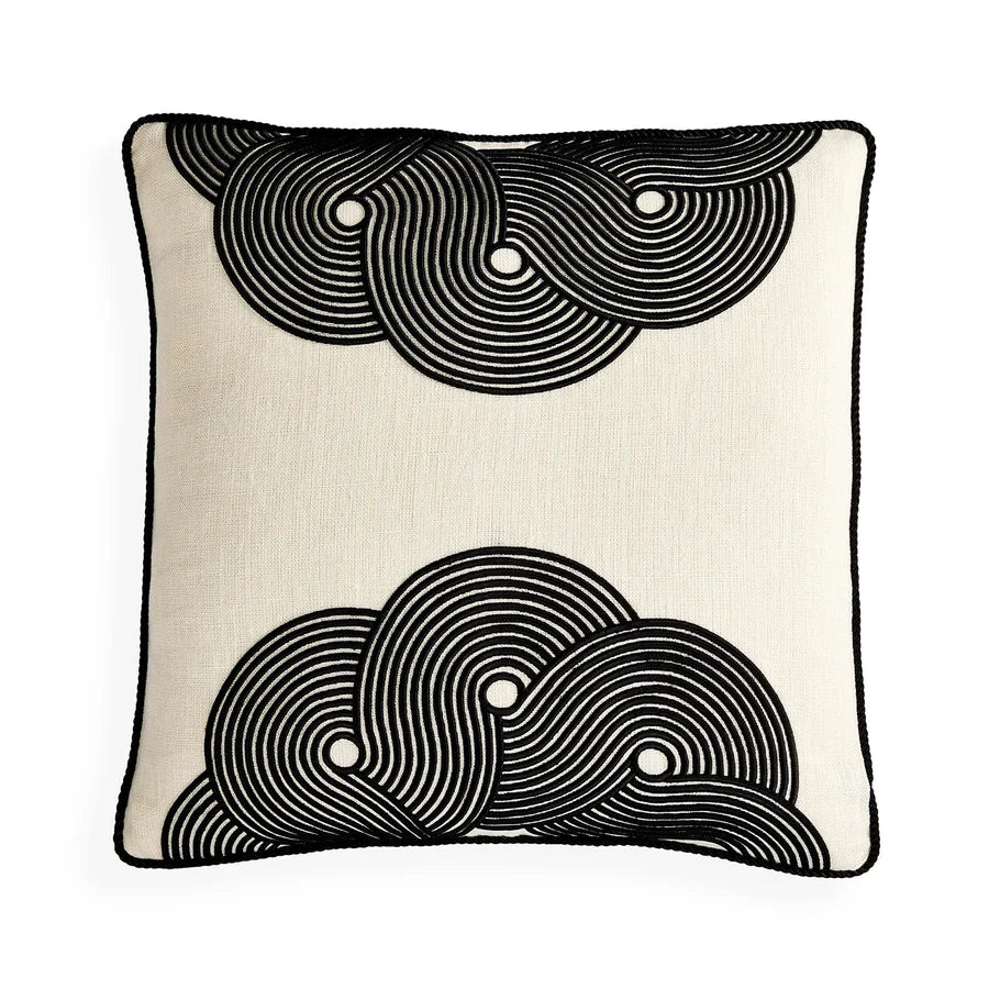 Almohada Pompidou B&W Half Circles - Por Pedido