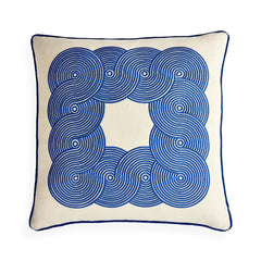 Almohada Pompidou con borde cobalto - Por Pedido