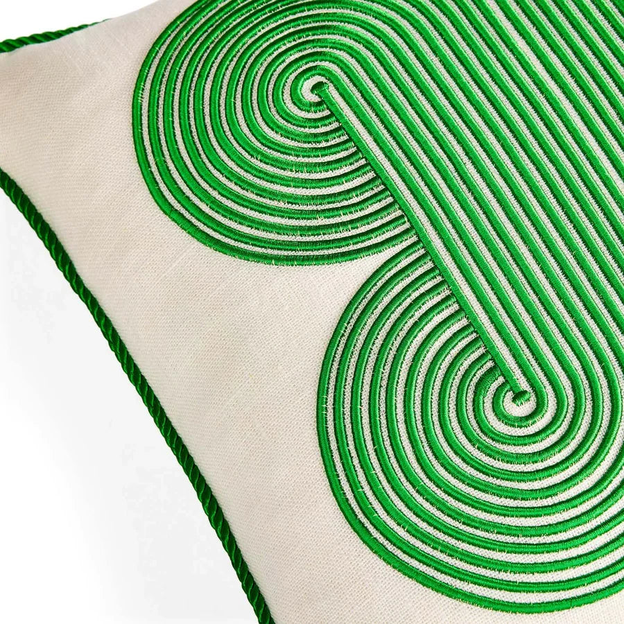 Almohada Quatrefoil Verde Pompidou - Por Pedido