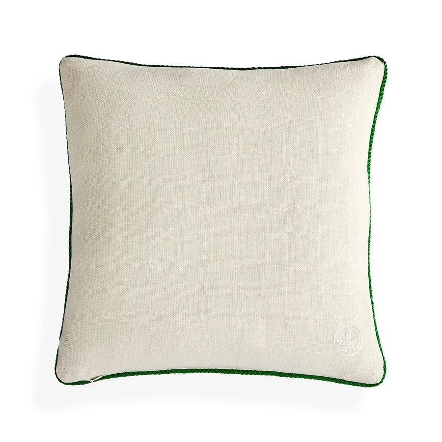 Almohada Quatrefoil Verde Pompidou - Por Pedido