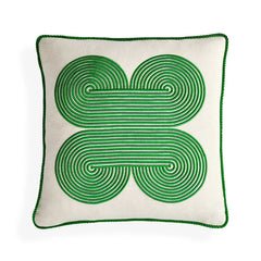 Almohada Quatrefoil Verde Pompidou - Por Pedido