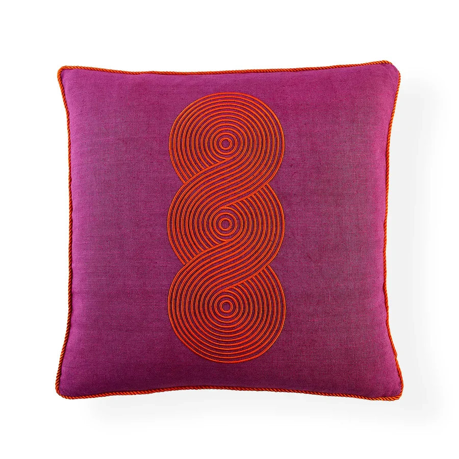 Almohada Pompidou Fuchsia Loops - Por Pedido
