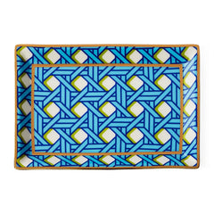 Bandeja rectangular de tejido de canasta - Por Pedido