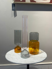 Jarrón de Ramo Naranja/Gris/Rosa