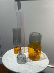 Jarrón de Ramo Naranja/Gris/Rosa