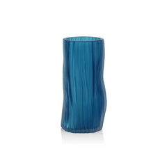 Jarrón de cristal Indigo Powder - Mediano