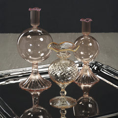 Jarrón de cristal Treviso Bulb - Melocotón Grande