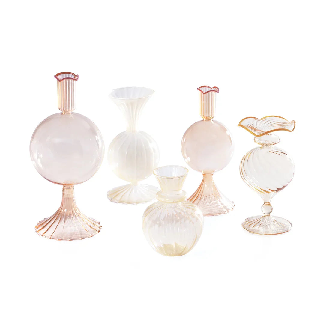 Jarrón de cristal Treviso Bulb - Melocotón Grande