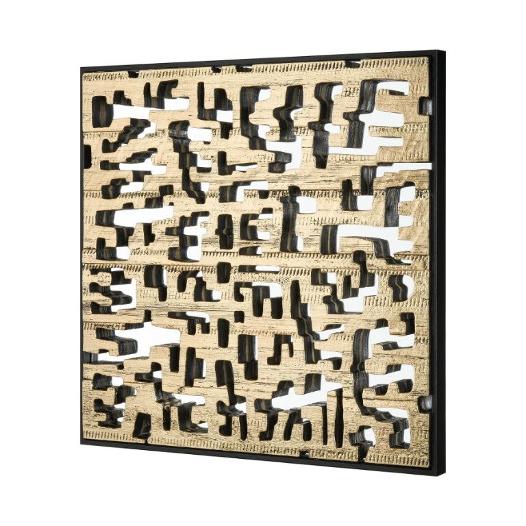 Mapped Dimensional Wall Art - Gold
