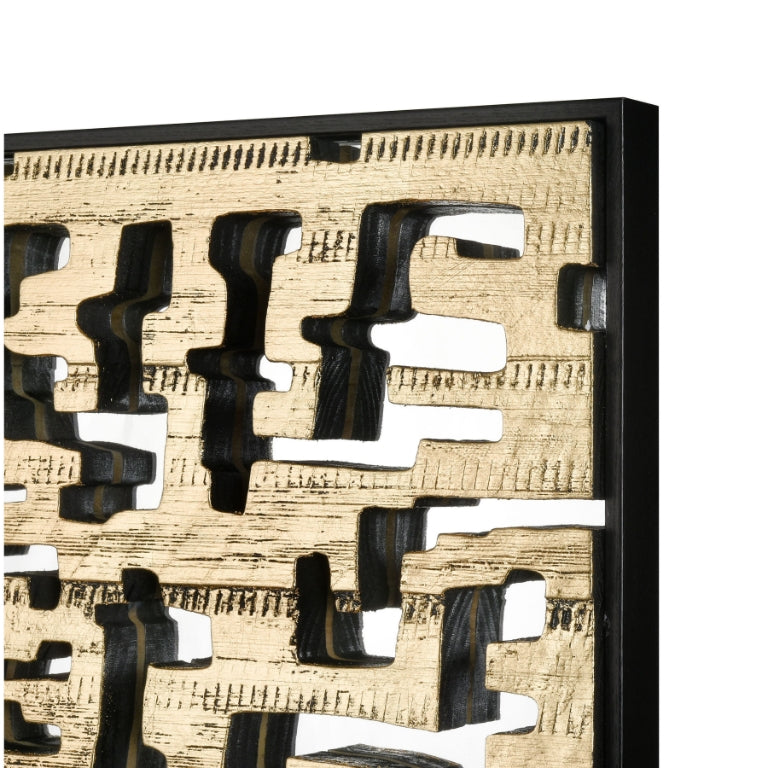 Mapped Dimensional Wall Art - Gold