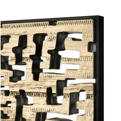 Mapped Dimensional Wall Art - Gold