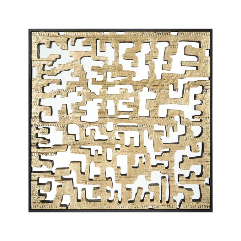 Mapped Dimensional Wall Art - Gold