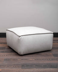 Leather Squared Puff  - Personalizable