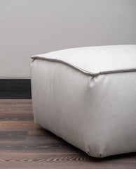 Leather Squared Puff  - Personalizable