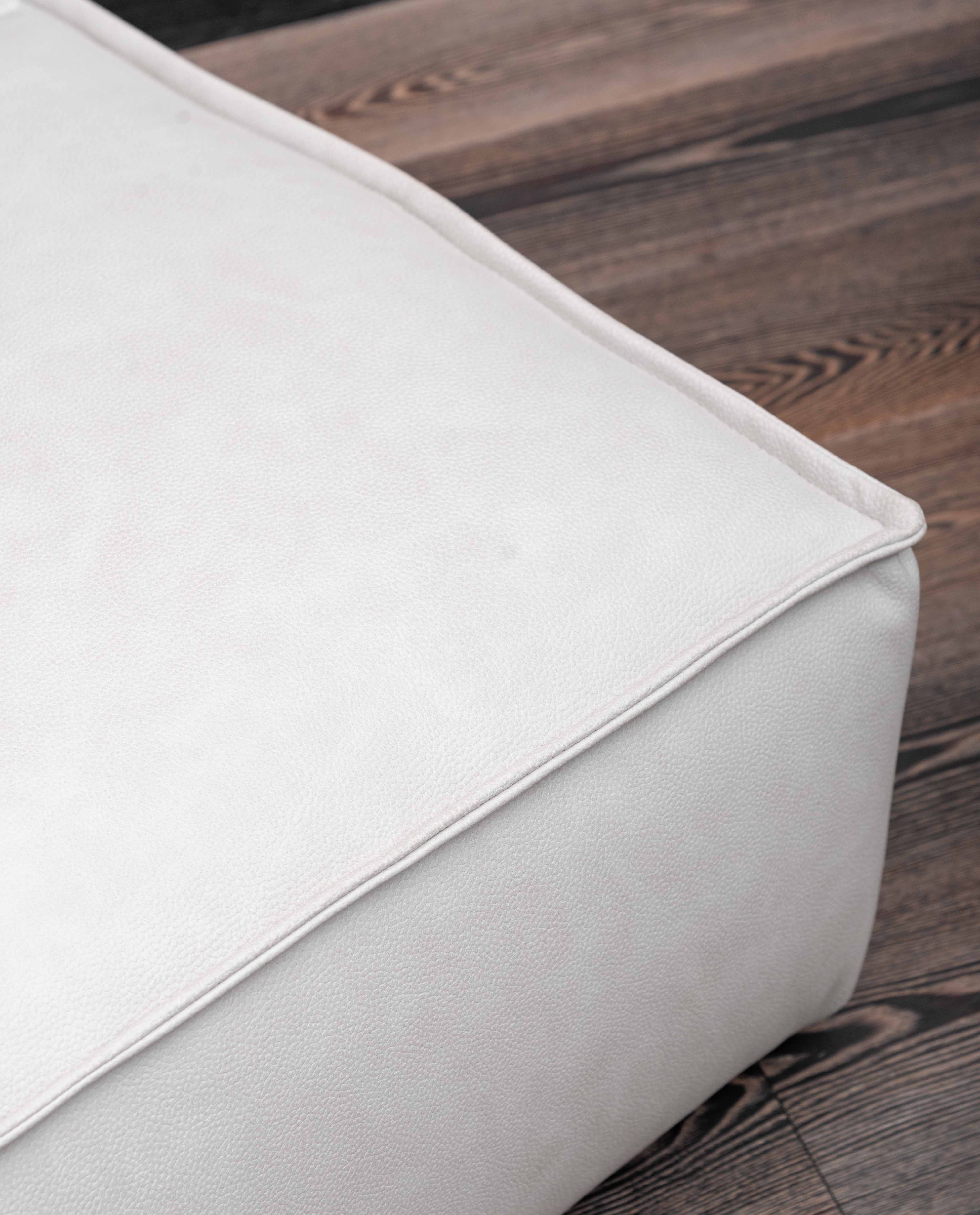 Leather Squared Puff  - Personalizable